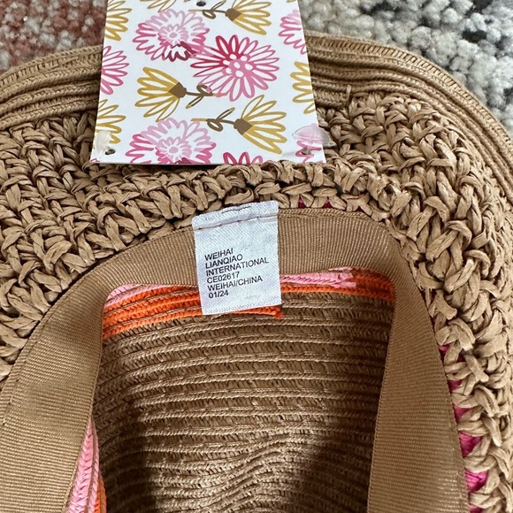 New Sigrid Olsen Kids Girls Sun Hat Foldable Easy Travel Boho - Picture 7 of 9